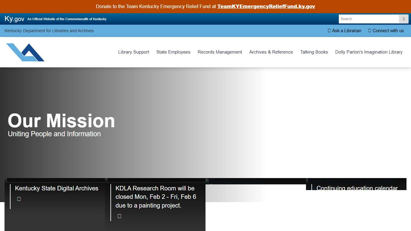 Home - Kentucky Department for Libraries and Archives